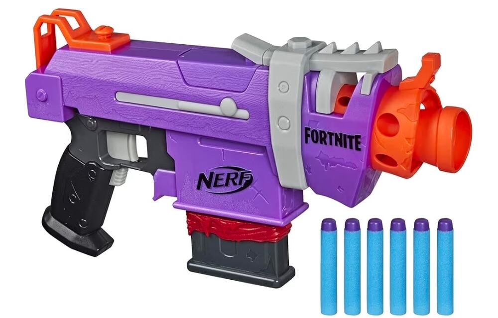 Nerf Fortnite SMG-E Blaster Motorized Dart Blasting Official Elite Darts & Clip